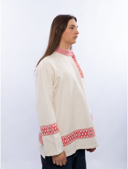 Косоворотка ткачество "Сила Души" белая