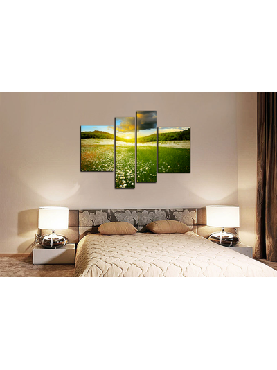 Модульная картина "Ромашки на солнце"