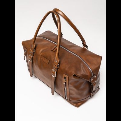 Кожаная дорожная сумка Bergamo Premium brown (арт. 4048-63)