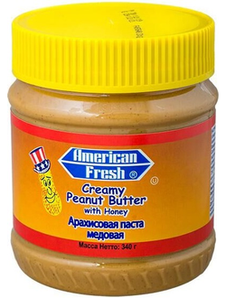 Арахисовая паста American Fresh Медовая 340 гр (12 шт)