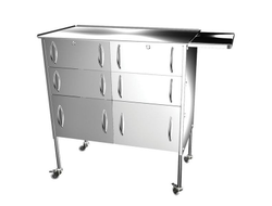 Столик для перевязочных отделений (анестезиолога) СП-02МН.1 - нержавеющая сталь