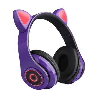 Беспроводные Складные Наушники Cat Ear HL89 Led ОПТОМ