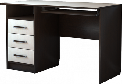 Компьютерный стол КЛ №2.0 Венге/Дуб молочный