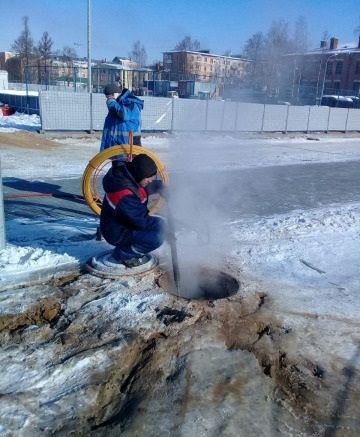 Размораживание трубопровода, водопровода парогенератором