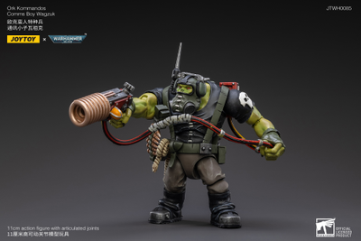Орк связист Вагзук (Warhammer 40k) - КОЛЛЕКЦИОННАЯ ФИГУРКА 1/18 Ork Kommandos Comms Boy Wagzuk (JT2979) - JOYTOY