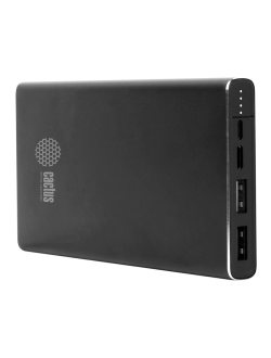 Внешний аккумулятор Cactus CS-PBFSJT-10000, 10000 мАч POWER BANK черный