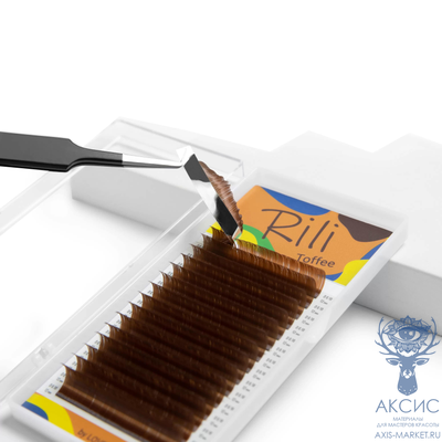 Ресницы коричневые Rili Toffee - 16 линий - MIX