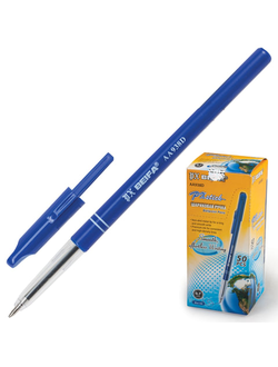 Ручка шариковая BEIFA (Бэйфа), СИНЯЯ, корпус синий, узел 0,7 мм, линия письма 0,5 мм, AA938D-BL, 100 штук в упаковке