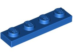 Plate 1 x 4, Blue (3710 / 371023)
