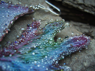 Комплект украшений из серёжек-крылышек и цветочка-кольца "Галлициниум, фея Рассветного Сада"