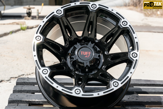 Комплект дисков R17 9,0J ET-40 5*150 TUFF A.T. T-01 Черный с полированным ободом (R606)