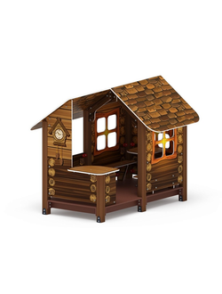 Домик (Коричневый) МФ 10.01.09-02 с часами
