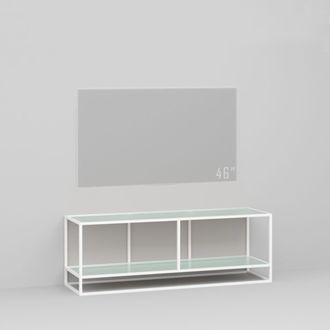 Тумба TV stand lite 2 white матовое стекло