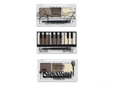 ESTRADE Набор для макияжа бровей "BROWISSIMO" l Эстраде Тон 101 светло-коричневая