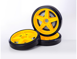 Объемные пластиковые колеса (желтые)