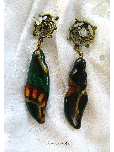 Принцесса Шанти. Индийские серьги-капли ручной работы