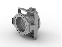 Угловой сильфонный компенсатор со свободными фланцами и карданным подвесом