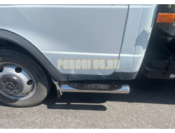 Пороги труба с проступью Папа Тюнинг d76 для ГАЗель ГАЗ 27057