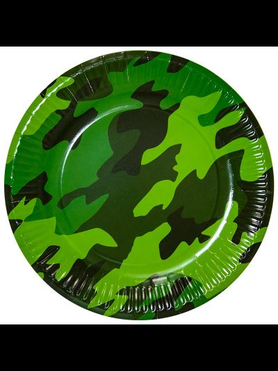 Тарелки "Камуфляж" 23 см, 6 шт