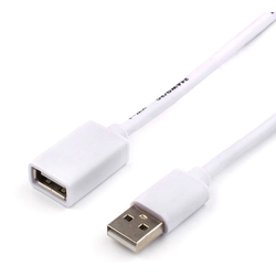 Удлинитель USB 2.0 (Am - Af, белый) 3 метра