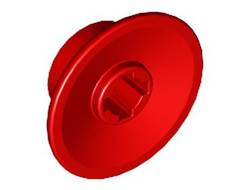 Train Wheel Small, Hole Notched for Wheels Holder Pin, Red (50254 / 6178426 / 6383155)