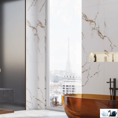 Керамогранит Stellare Ceramica Carrara Bronze 60x60 см белый матовый