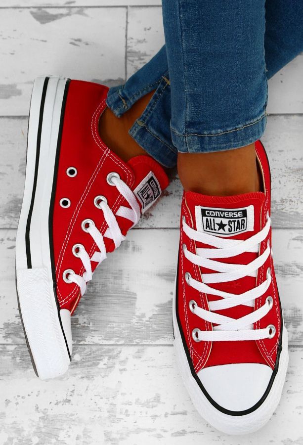 Кеды Converse All Star красные низкие женские