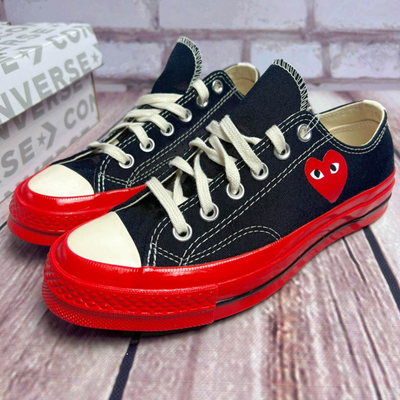 Converse play low black new arrivals