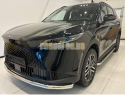 Пороги с накладным листом Папа Тюнинг d53 для CHERY Omoda C7 2025-