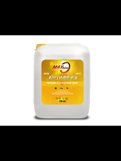 Антифриз  MAXHIM G12 10кг желтый MHY101240