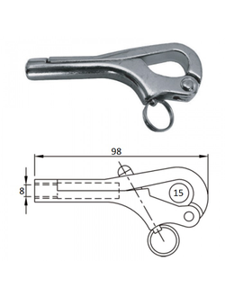 Крюк пеликан 8 мм