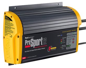 Зарядное устройство ProMariner Prosport 12 Dual PFC, 12 А, 12/24 В, два зарядных выхода