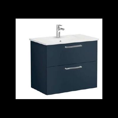 Модуль с квадратной раковиной, Vitra Root, 80 см, 2 ящика, матовый, темно-синий, 68287