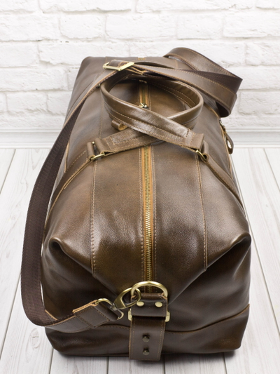 Кожаная дорожная сумка Avellino Premium brown (арт. 
4039-63)