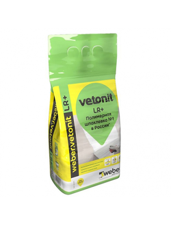 Вебер "Ветонит" ЛР" плюс 5кг, шпаклевка финишная, тол.слоя: 1-5 мм
