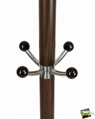 Вешалка напольная DOBRIN CLYDE, чёрный мрамор, коричневый под дерево