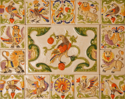 Феникс (изразцовая плитка)