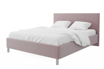 Кровать односпальная, двуспальная, MyCloud Флокс с подъемным механизмом, бельевым ящиком, мягкое изголовье, квадратная спинка, ножки под робот пылесос