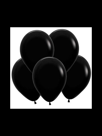 Воздушный шар с гелием "Черный пастель" 30 см