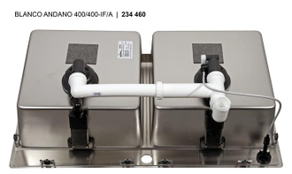 Мойка Blanco ANDANO 400/400-IF-A зеркальная полировка с кл.-авт. PushControl
