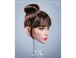 Женская голова (скульпт) с высокой прической 1/6 scale  (YMT050D) - YMTOYS