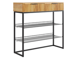 Обувница Классная 1 Дуб Крафт Золотой/Акация светлая/Черный муар