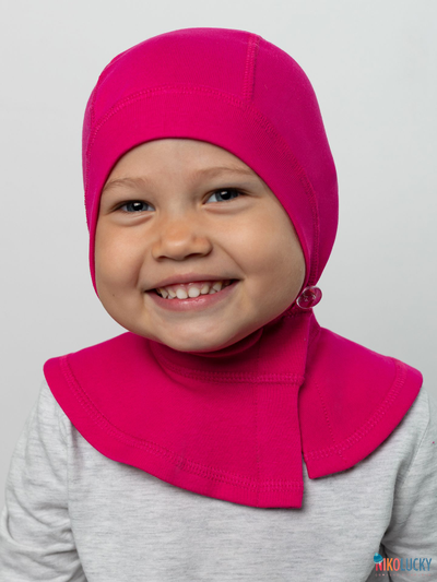 Шапка-шлем 24301-01 95%хлопок 5%лайкра, малиновый 40-42