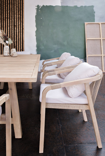 Обеденная группа из массива акации Rimini XL