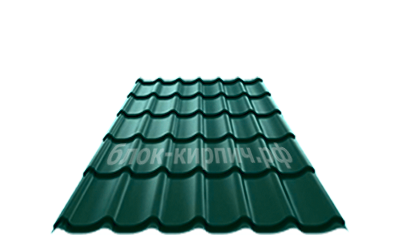 Металлочерепица супермонтеррей корундум50 Ral 6005 зеленый мох Stynergy