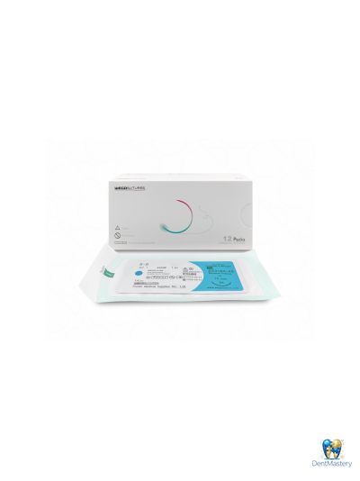 Мононить хирургическая WEGO PTFE USP 5-0, обратно-режущая игла 3/8 16 мм, 45 см (артикул Z53163-45) — нерассасывающийся шовный материал PTFE