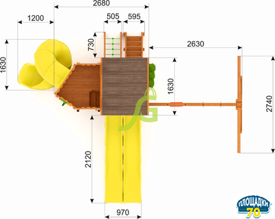 Детская площадка IgraGrad Клубный домик 4 Luxe с двумя горками