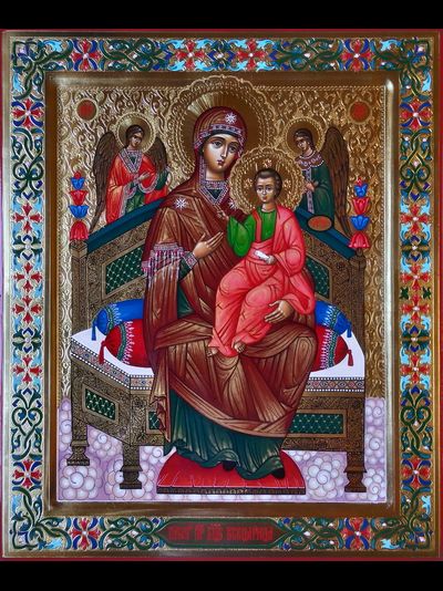 Всецарица (Пантанасса). Рукописная икона Пресвятой Богородицы