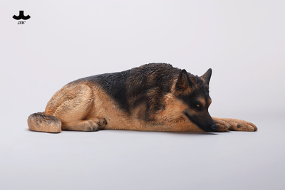 Немецкая овчарка (лежащая) - Коллекционная фигурка 1/6 Lying German Shepherd Figurine (JXK254A) - JXK
