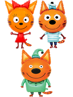 Шар 38"/97 см "Карамелька" "Коржик" "Компот" Три кота